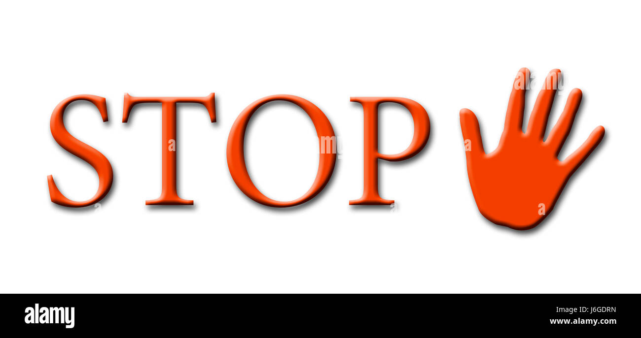 Attention pas d'avertissement s'arrêter pas symbolique symbolisme graphique indice pictogramme de pointage Banque D'Images