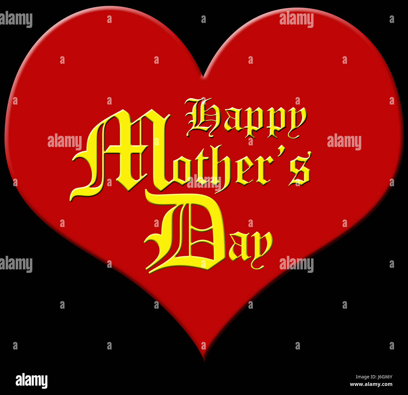 Police D Ecriture Typographie Mere Jour Fracture D Or Coeur Rouge Ecrit Font Photo Stock Alamy