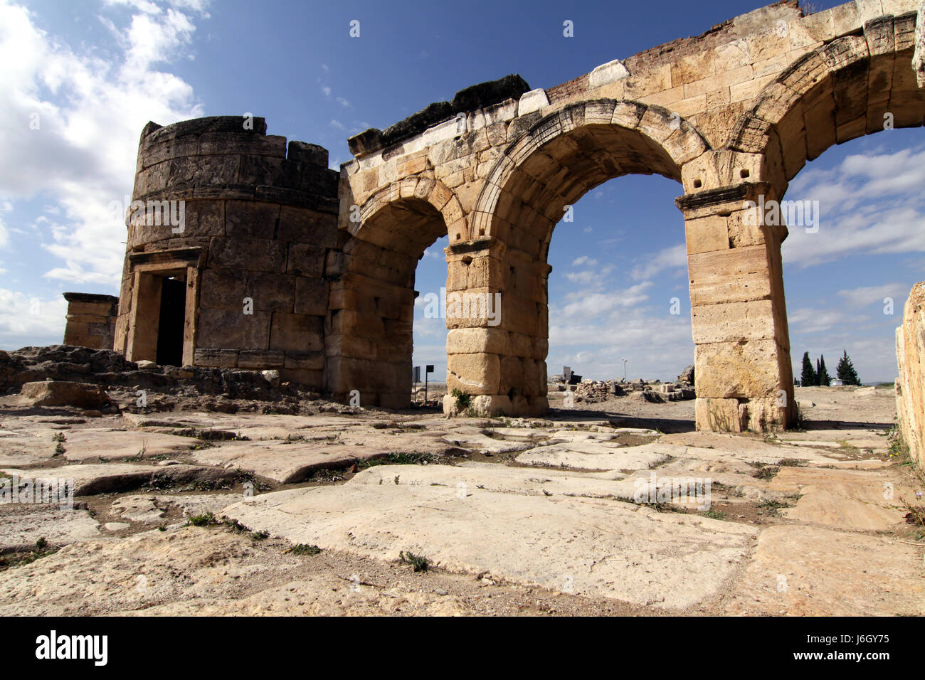 D'anciennes ruines d'Hiérapolis Banque D'Images