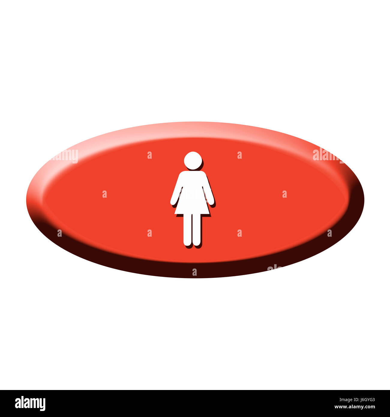 Femme dame dames toilettes en option bouton bouton illustration graphique symbolique Banque D'Images