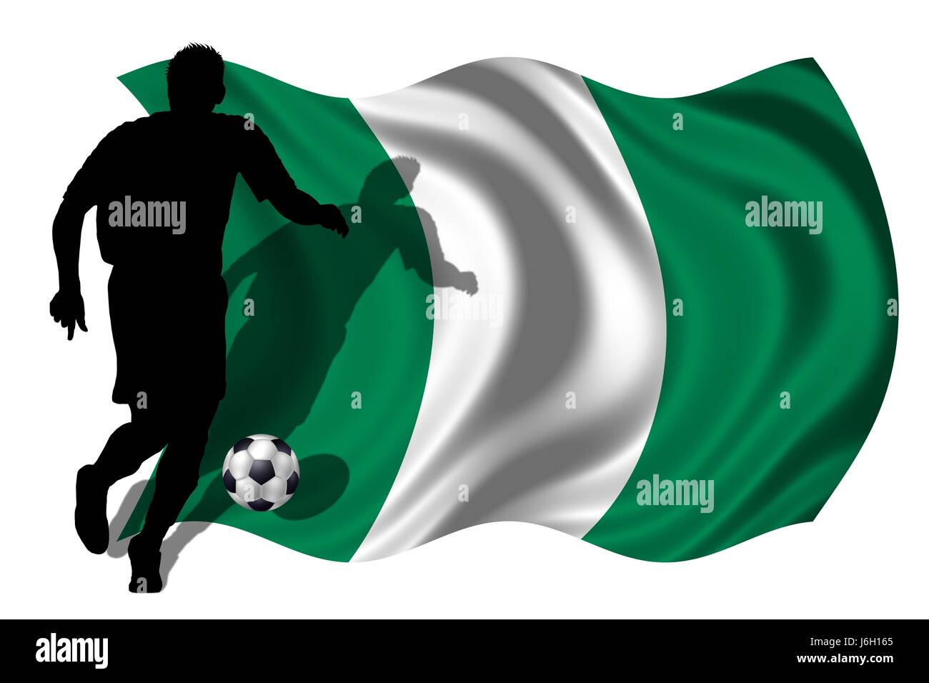 L'équipe nationale de football de Nigeria Banque D'Images