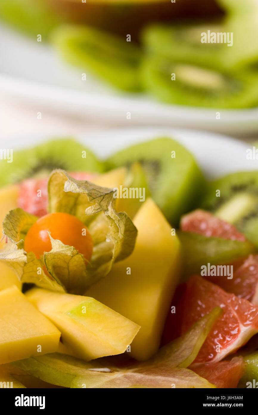 Salade de fruits fruits fruits progénitures aliment alimentaire descendances photographie de studio Banque D'Images
