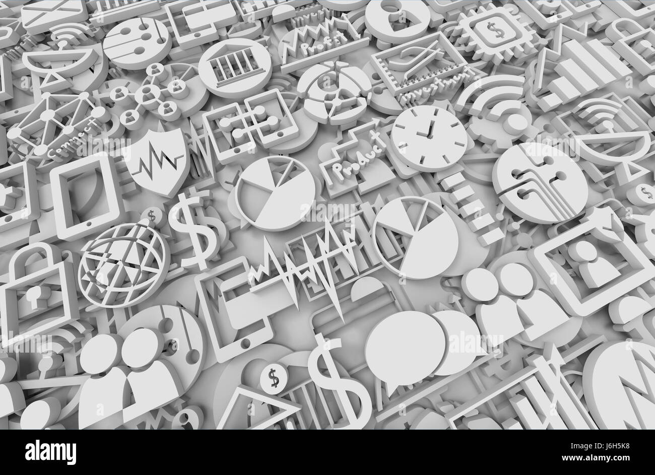 Illustration 3D , la technologie de l'Internet financier Investissement Fintech. icon Concept abstract background Banque D'Images