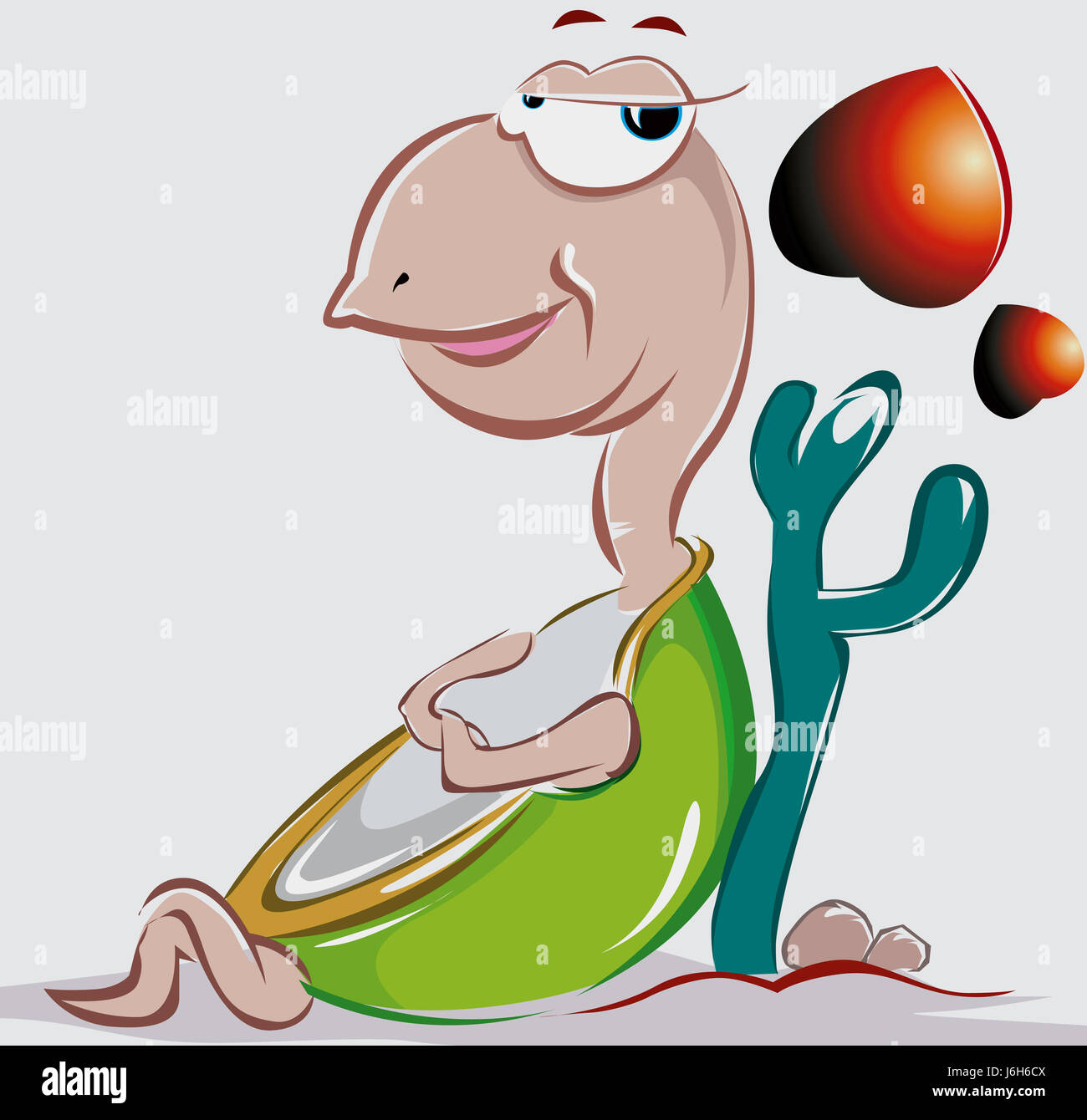 Comic art amphibiens Animaux tortue tortue griffe cartoon show indiquent la nature Banque D'Images