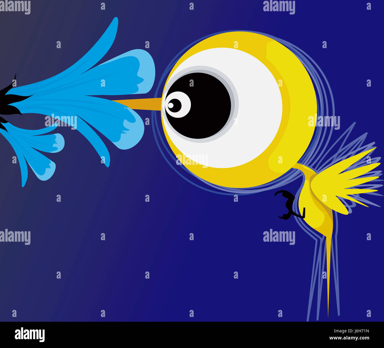 Oiseau fleur plante bande dessinée photo dessin photo image copy déduction caricature Banque D'Images