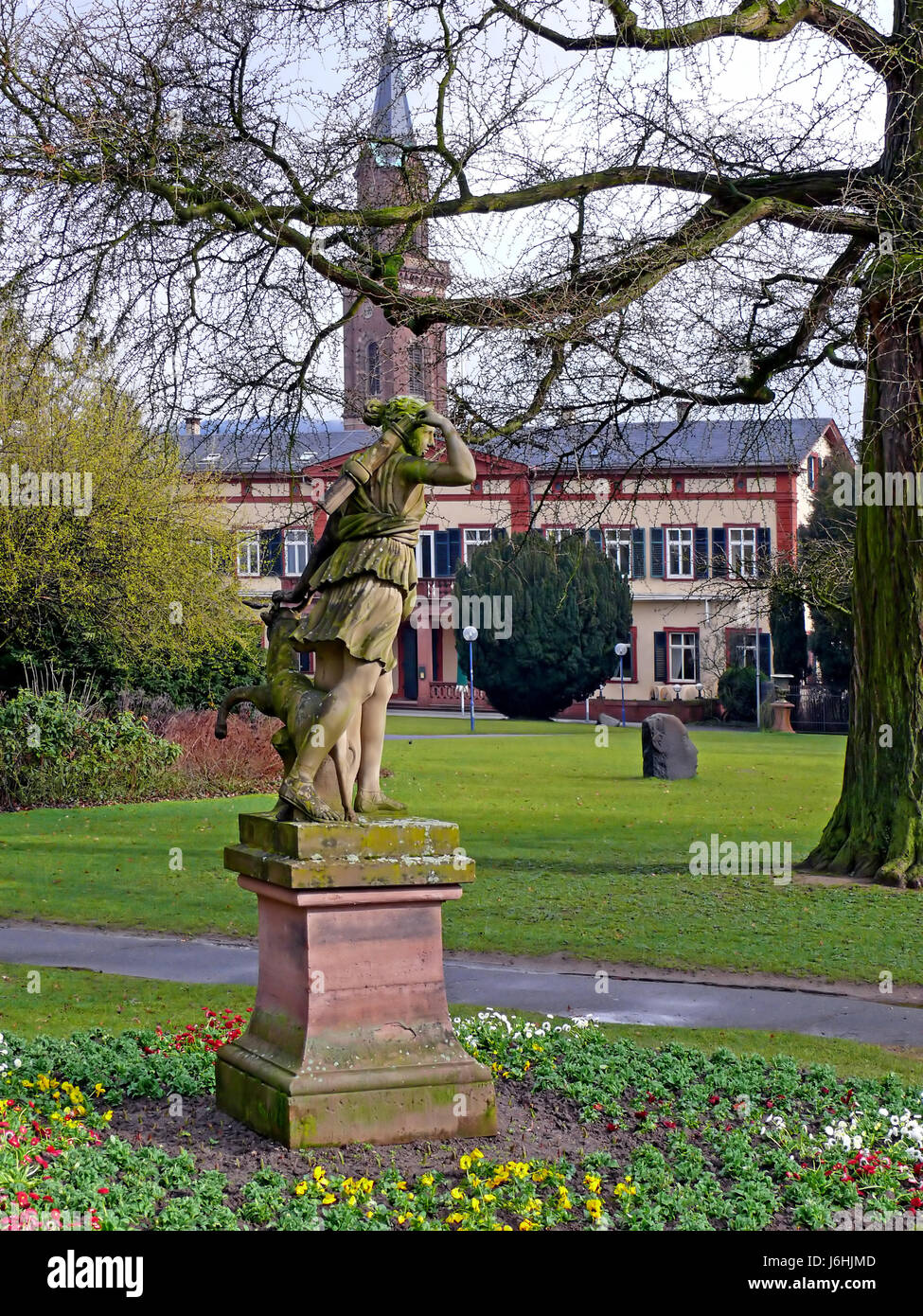Sculpture Sculpture de ville hôtel de ville route de montagne mythologie statue déesse Banque D'Images