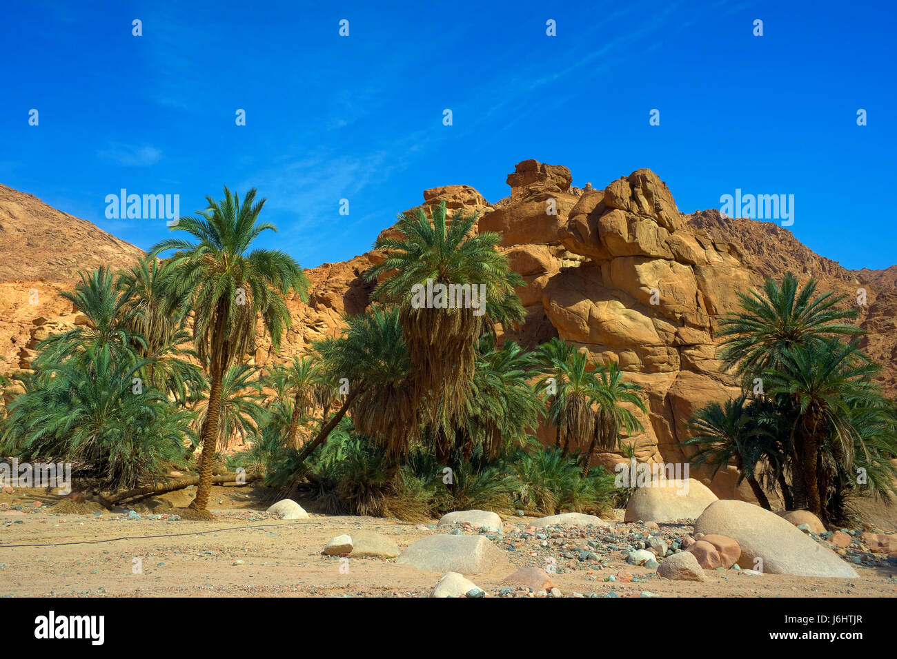 Désert désert paradis ciel Egypte oasis du désert le ciel du désert de pierre Banque D'Images