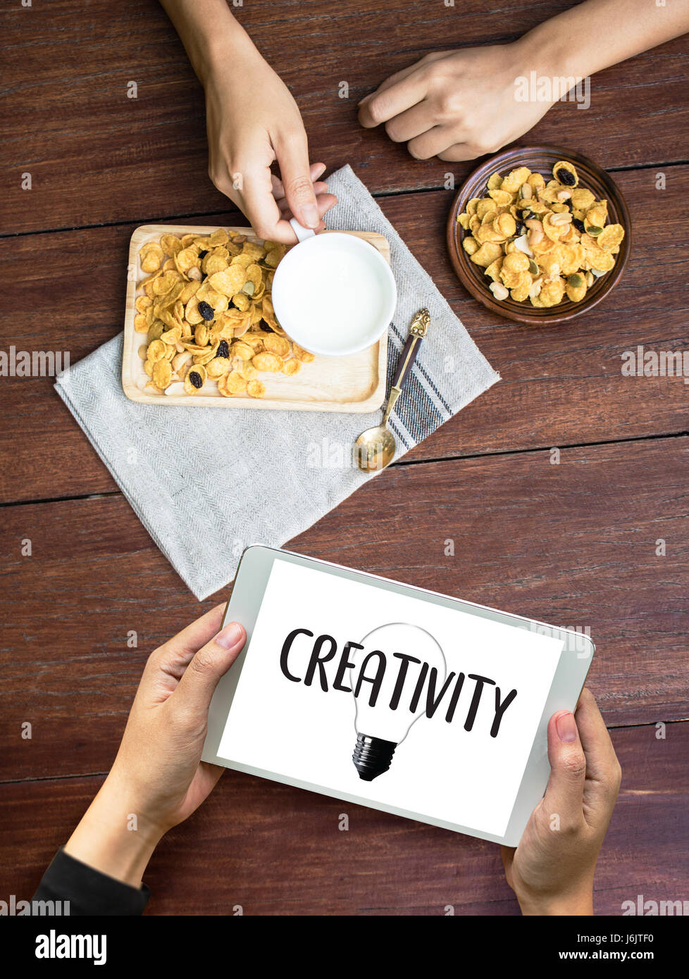 La créativité et la pensée créative de conception du processus d'innovation et d'inspiration, idée et d'imagination , Design Studio Banque D'Images