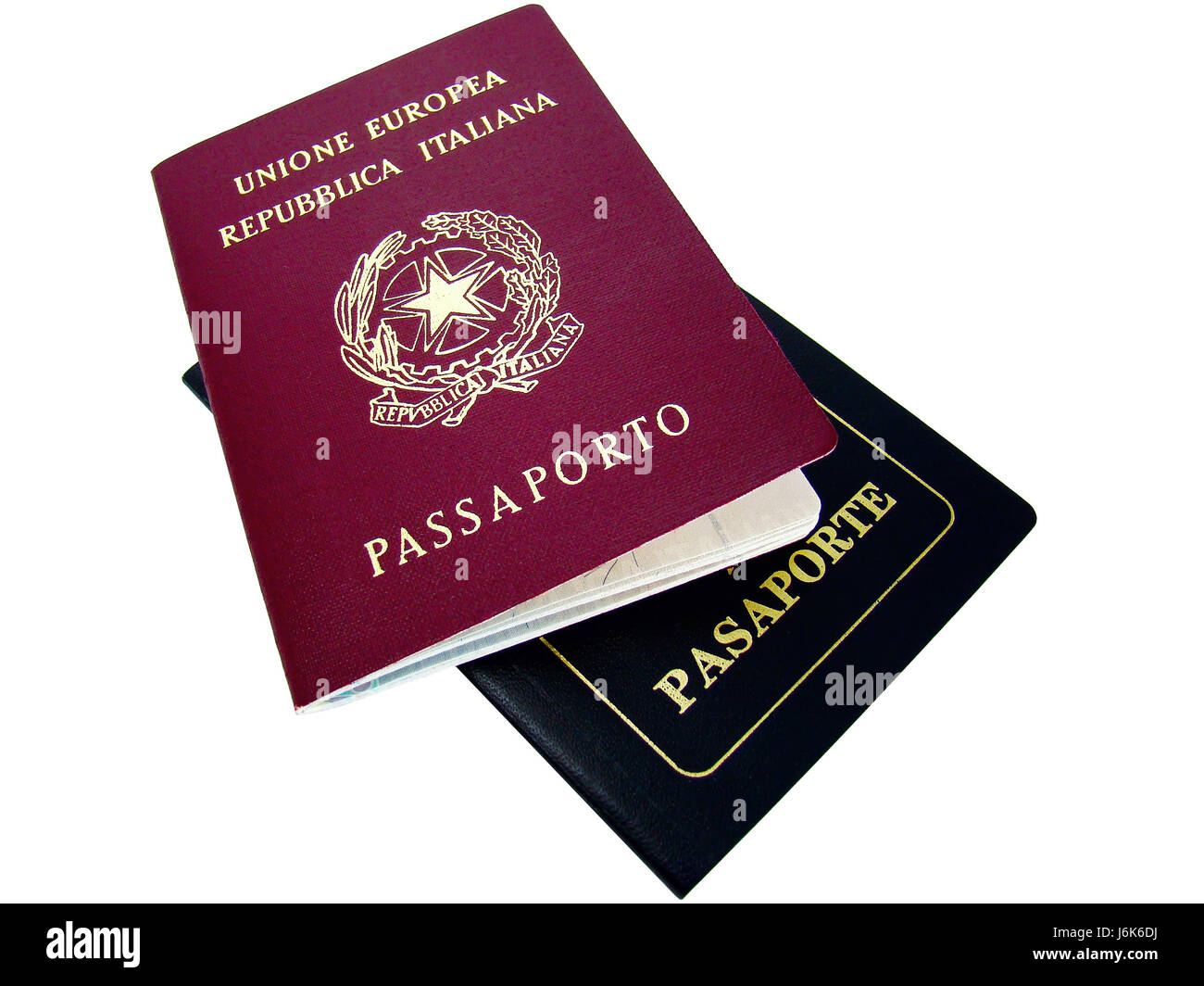 Document de voyage passeport europe visa espagnol identification italie voyage europe Banque D'Images
