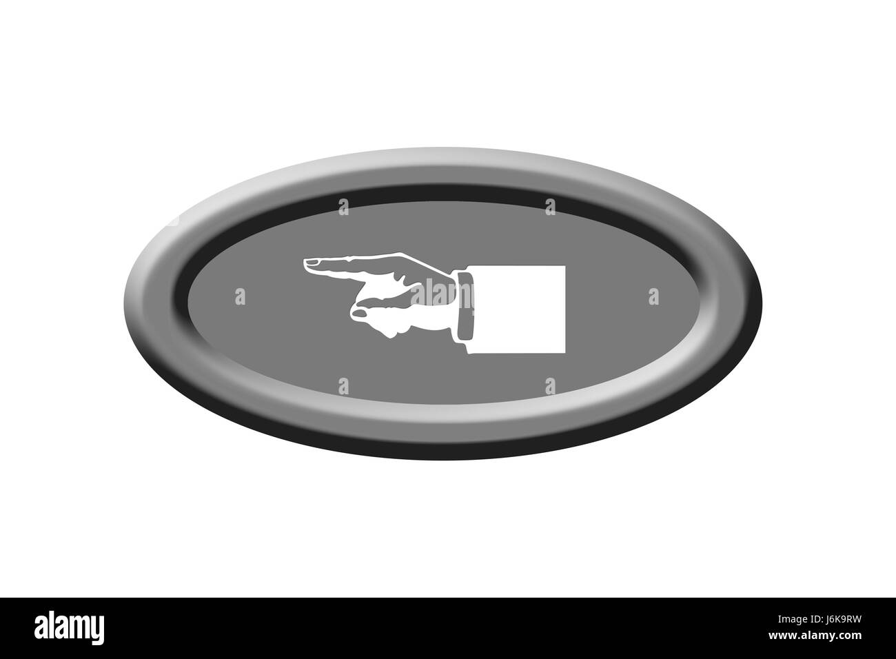 Interrupteur bouton show indiquent l'orientation plus main gauche en option doigt Banque D'Images