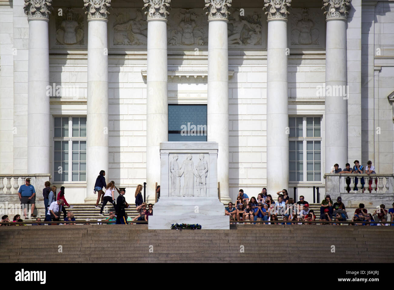 La tombe de l'inconnu le cimetière d'Arlington Washington DC USA Banque D'Images
