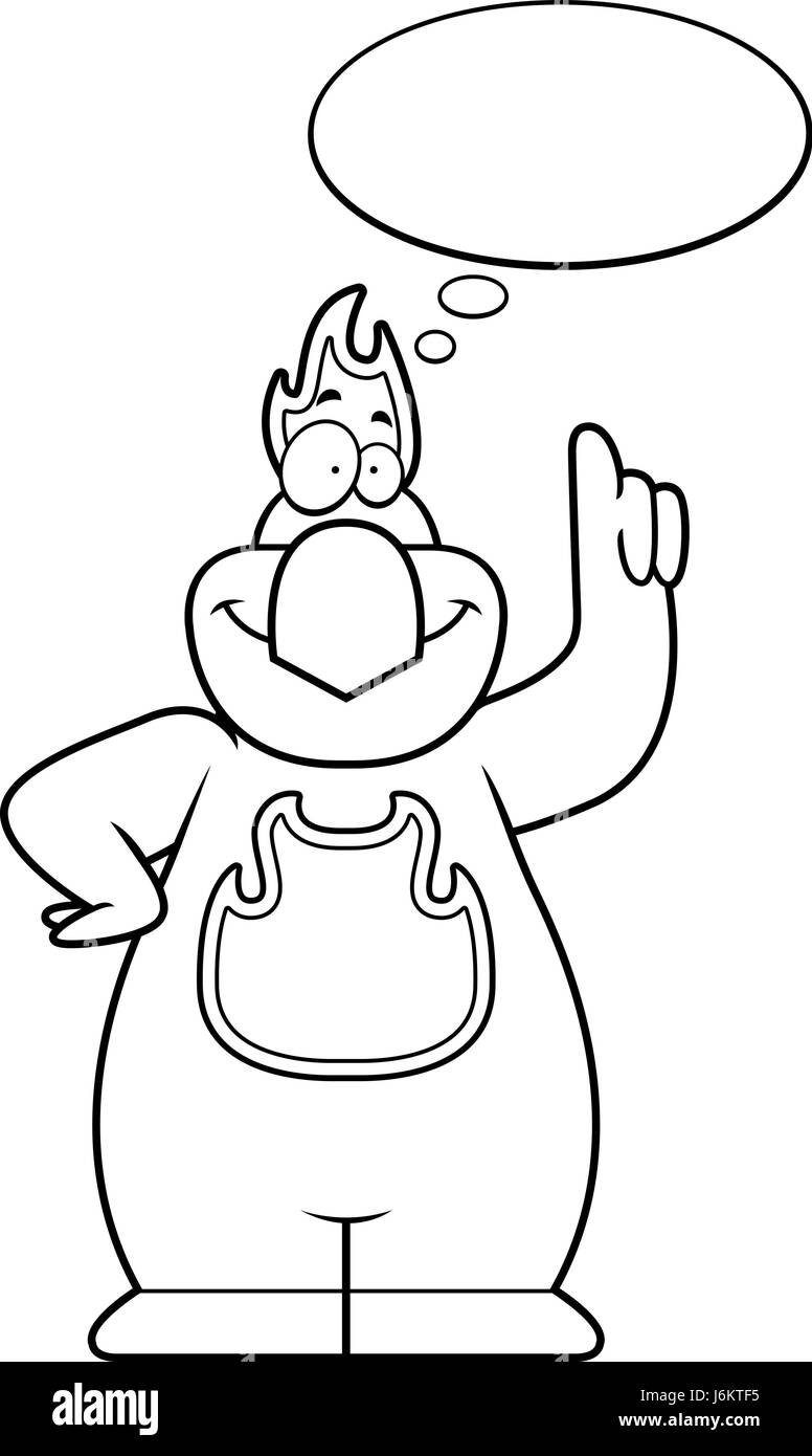 Un cartoon illustration d'une pensée phoenix. Illustration de Vecteur