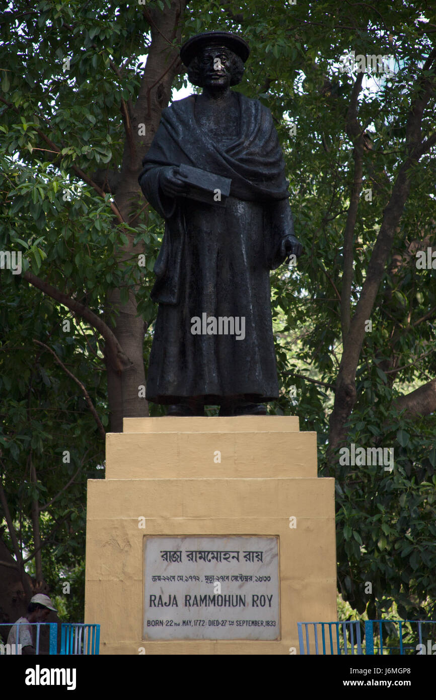 Statue de Raja Ram Mohan Roy sur le Maidan Delhi - Calcutta Inde Bengale occidental Banque D'Images