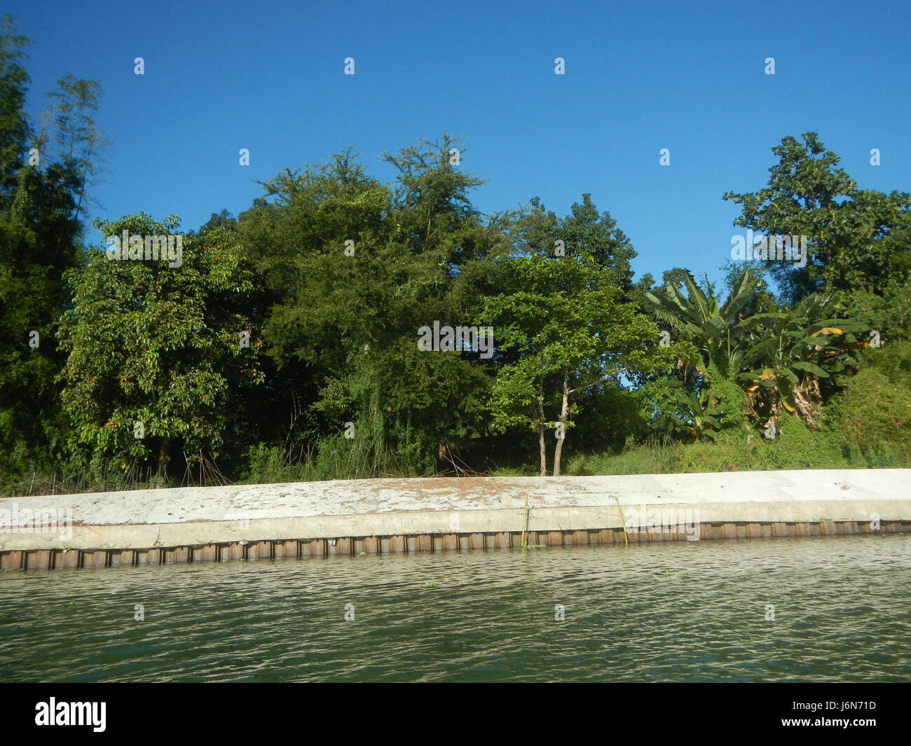 09541 Rives Pulilan Plaridel Bulacan 21 construction d'enrochement Banque D'Images