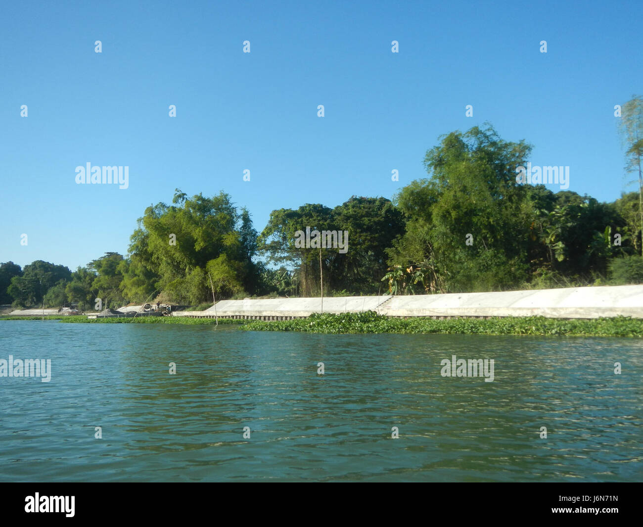 09541 Rives Pulilan Plaridel Bulacan 27 construction d'enrochement Banque D'Images