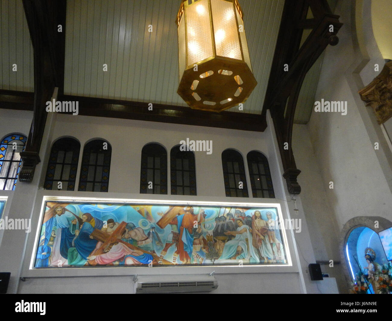 La reconstruction 09294 Christ Roi de l'église paroissiale du village d'Anciens Combattants 20 Projet Quezon City Banque D'Images