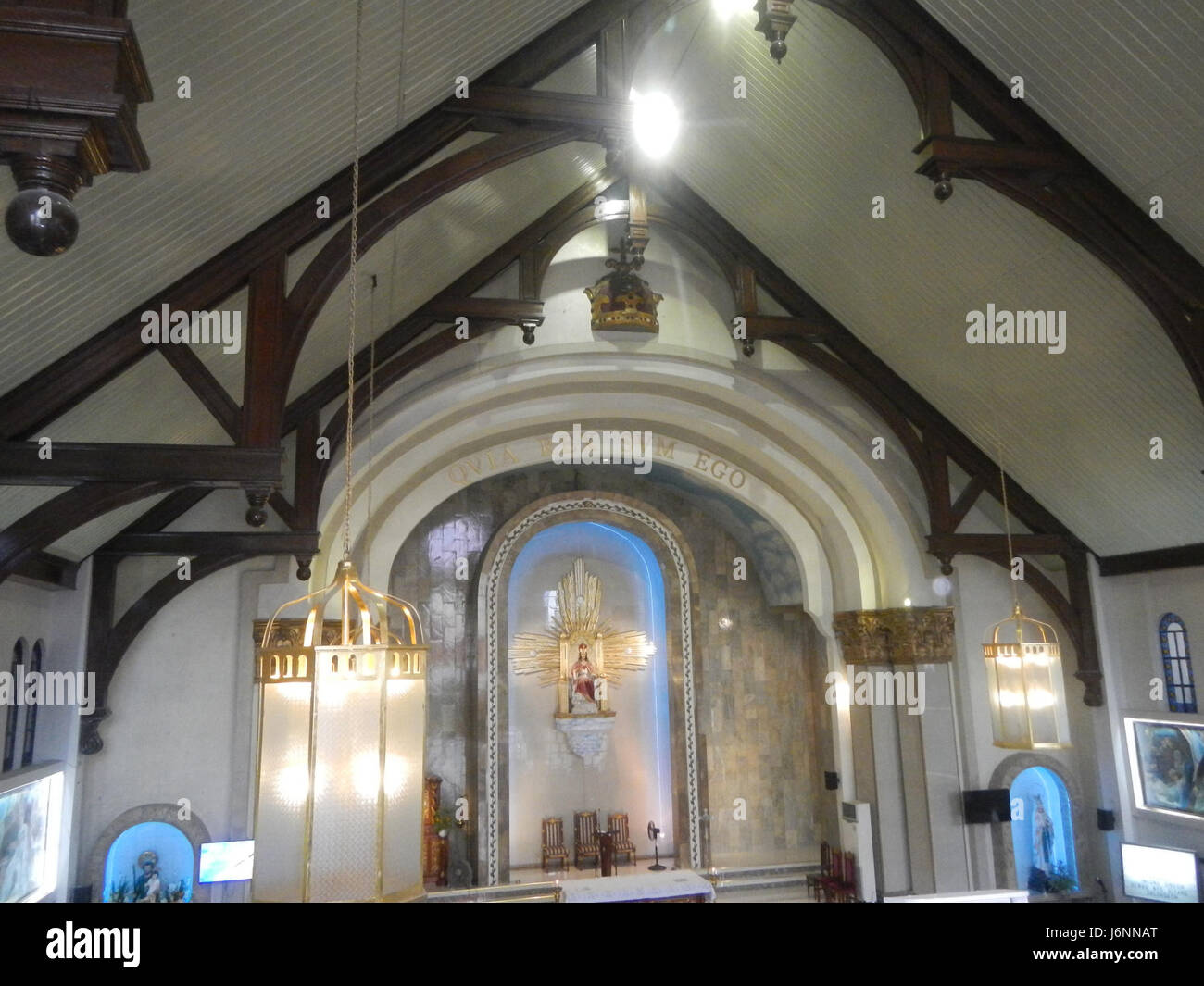 La reconstruction 09212 Christ Roi de l'église paroissiale du village d'Anciens Combattants 20 Projet Quezon City Banque D'Images