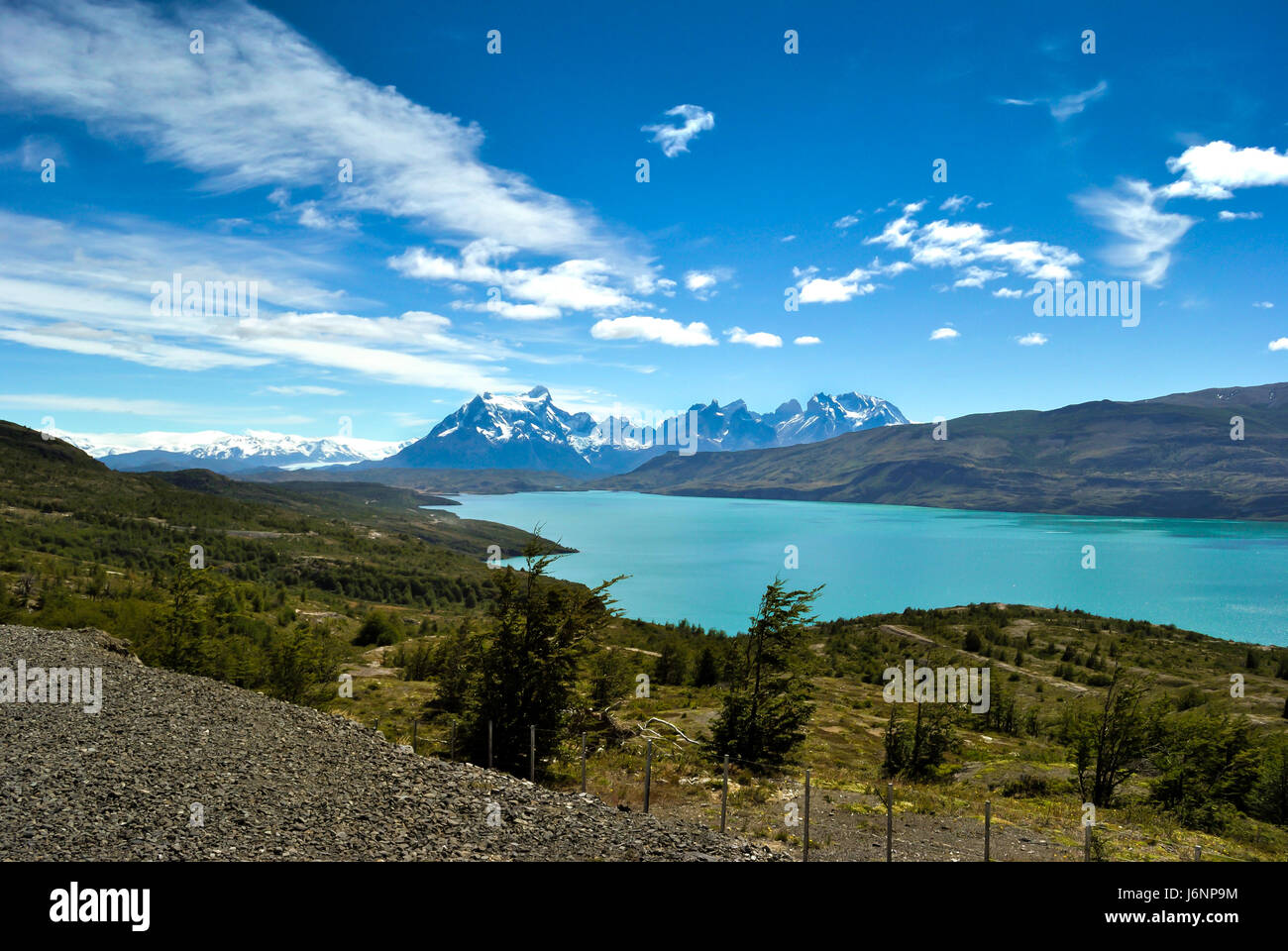 Vue générale du paysage de Torres del Paine. Banque D'Images