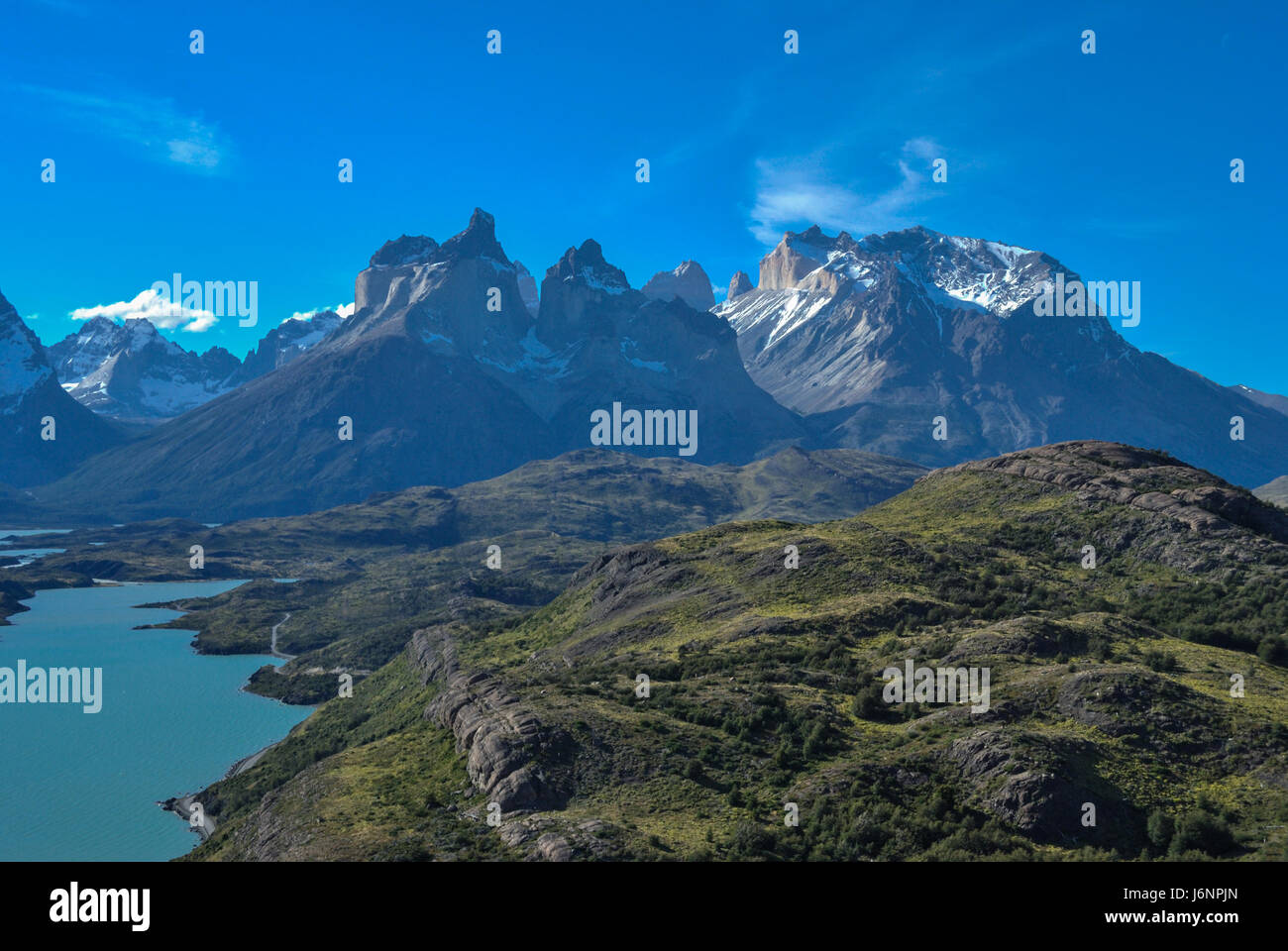 Vue générale du paysage de Torres del Paine. Banque D'Images