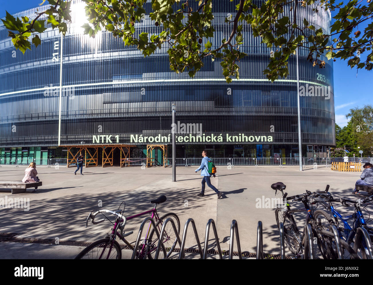 La Bibliothèque technique nationale Prague Dejvice, Prague, République Tchèque, Europe Banque D'Images