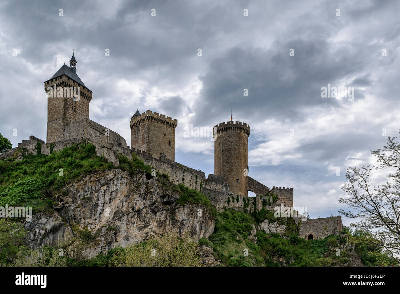 Château français, le château de Foix, Ariège, France, Europe Banque D'Images