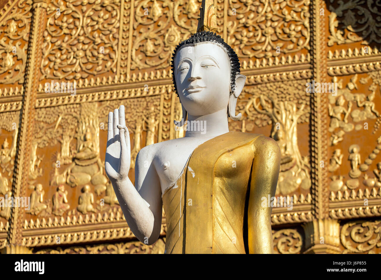 Wat Pha That Luang, Vientiane, Laos. Banque D'Images