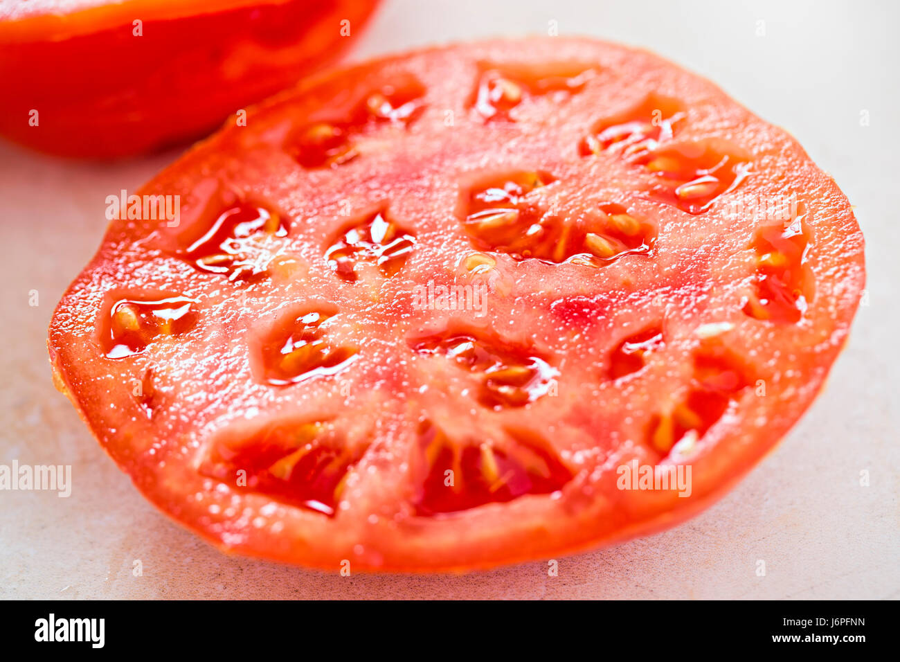 Tranches de tomates Banque D'Images