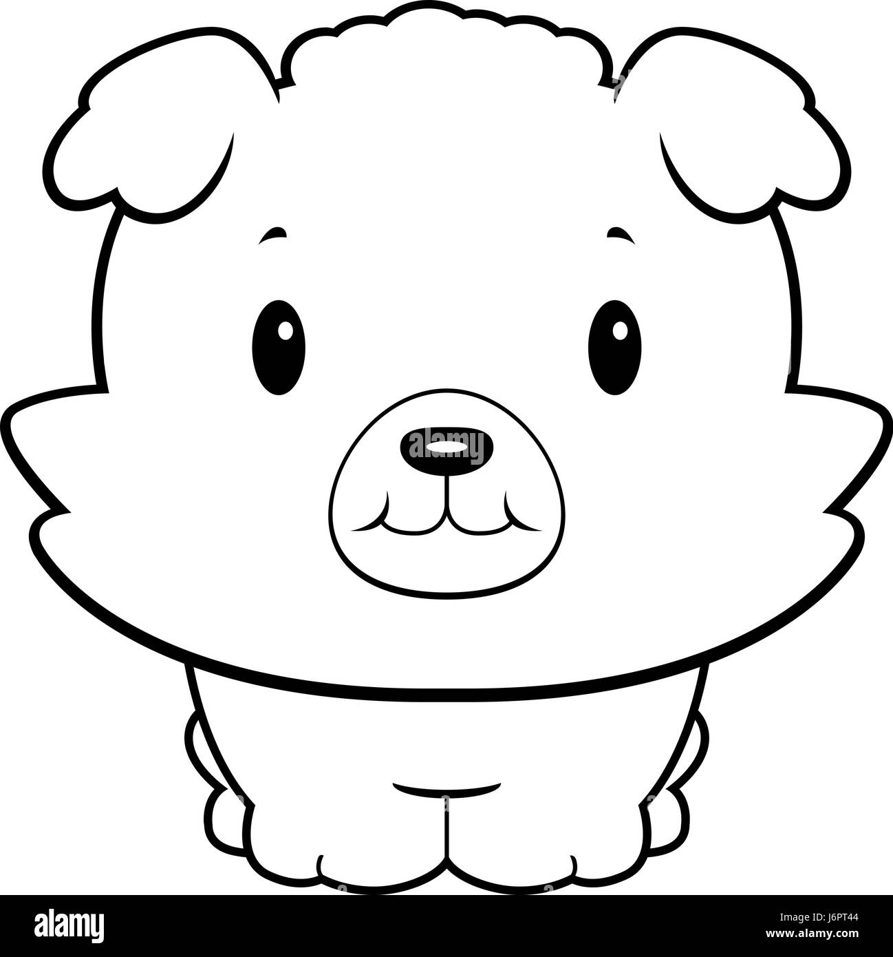 Un Dessin Anime Bebe Chien Debout Sur Quatre Pattes Image Vectorielle Stock Alamy
