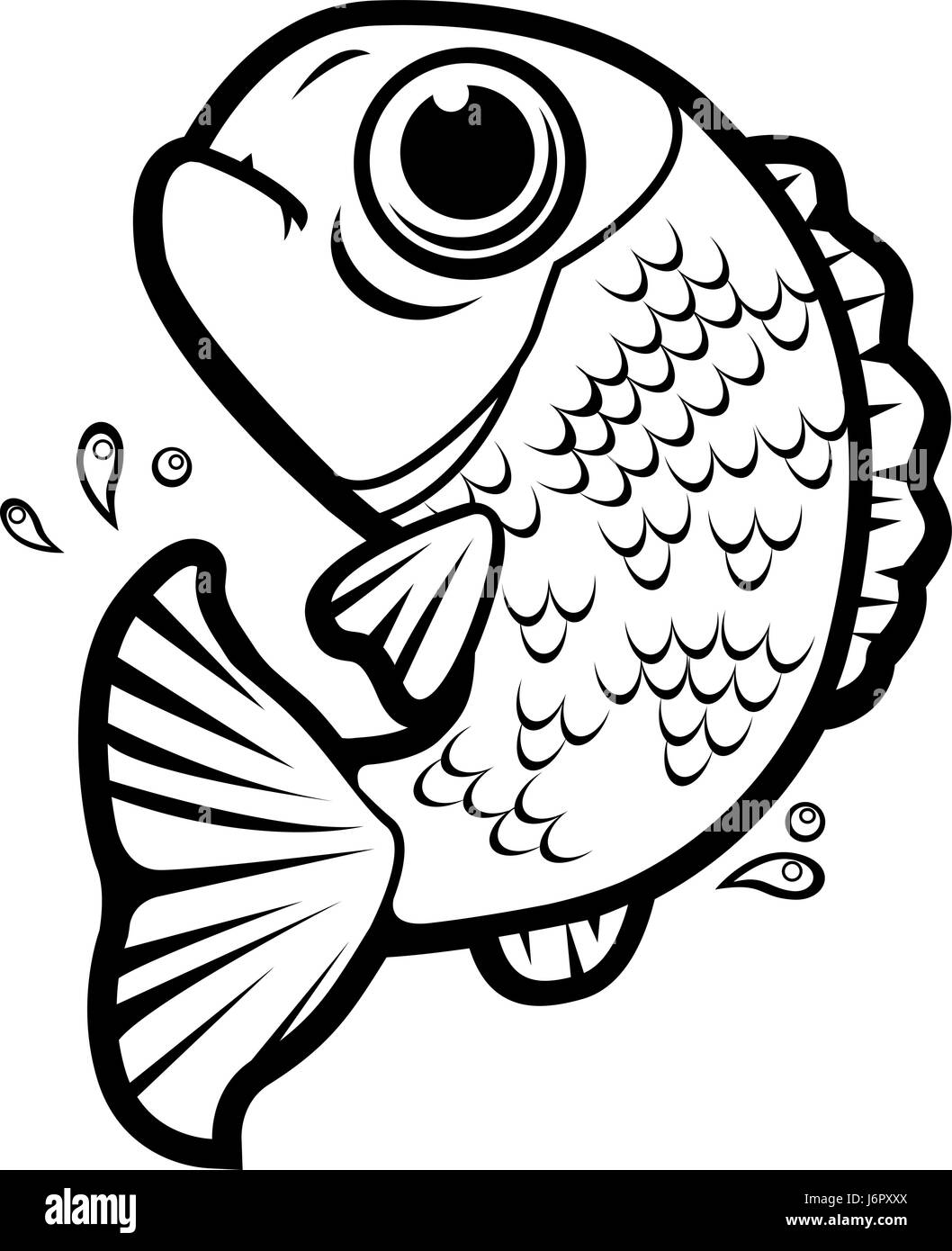 Un Dessin De Poissons Sautant Hors De Leau Vecteurs Et