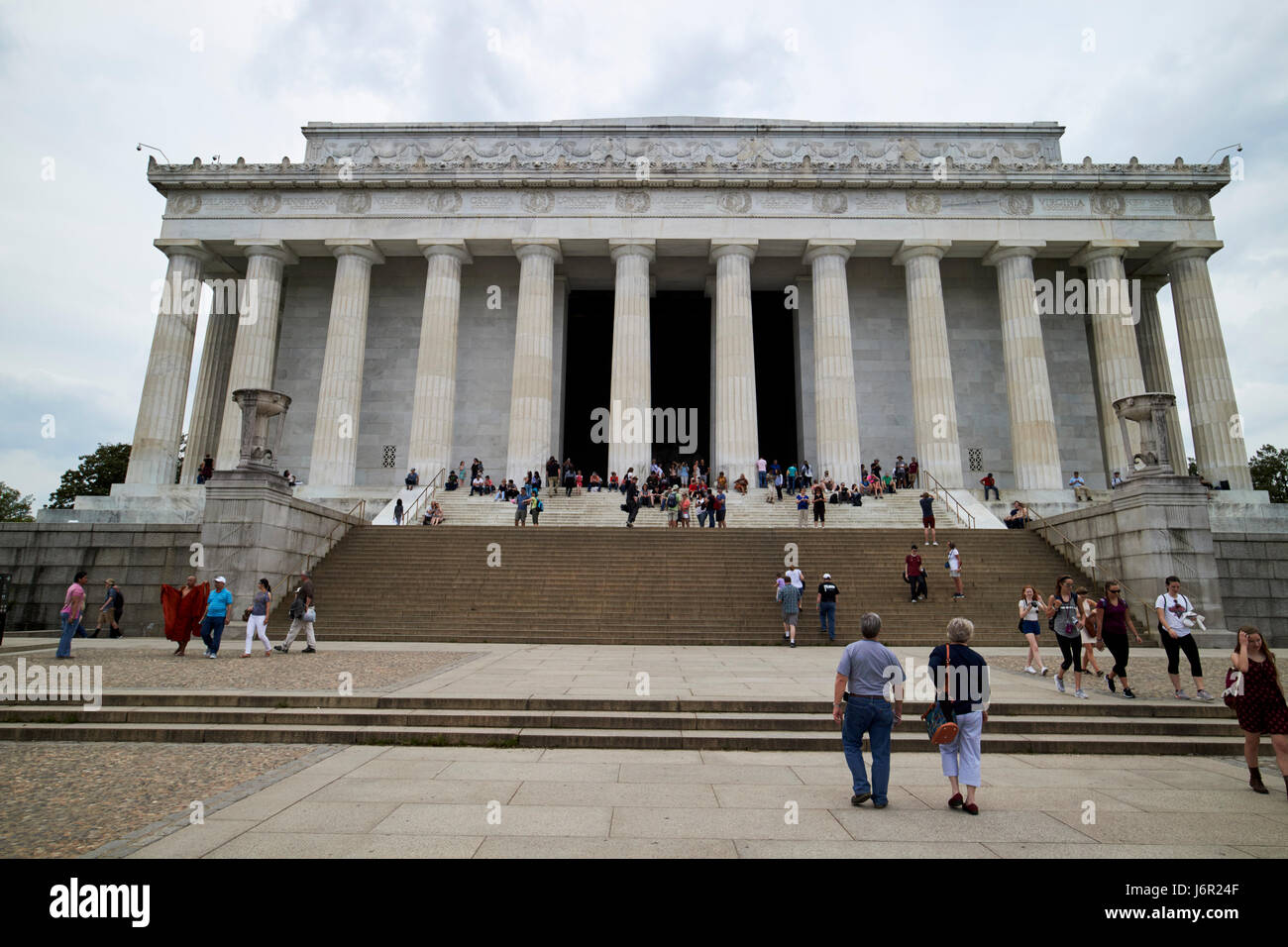 Le Lincoln Memorial Washington DC USA Banque D'Images