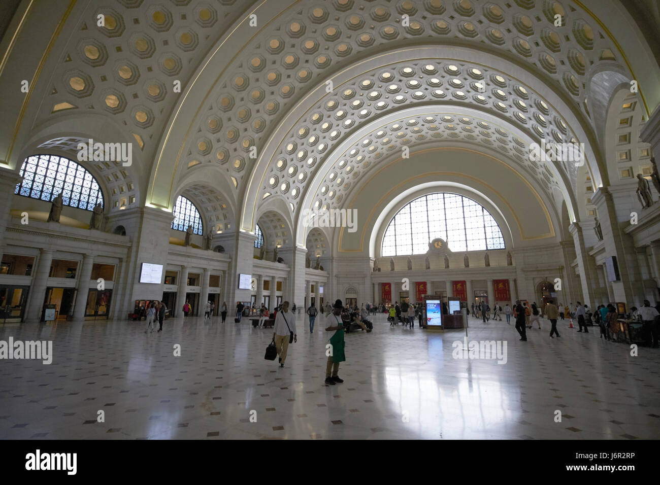 Intérieur de la gare Union station Washington DC USA Banque D'Images