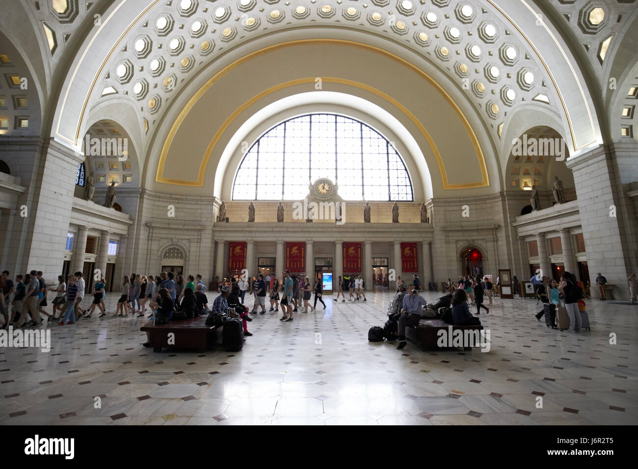 Intérieur de la gare Union station Washington DC USA Banque D'Images