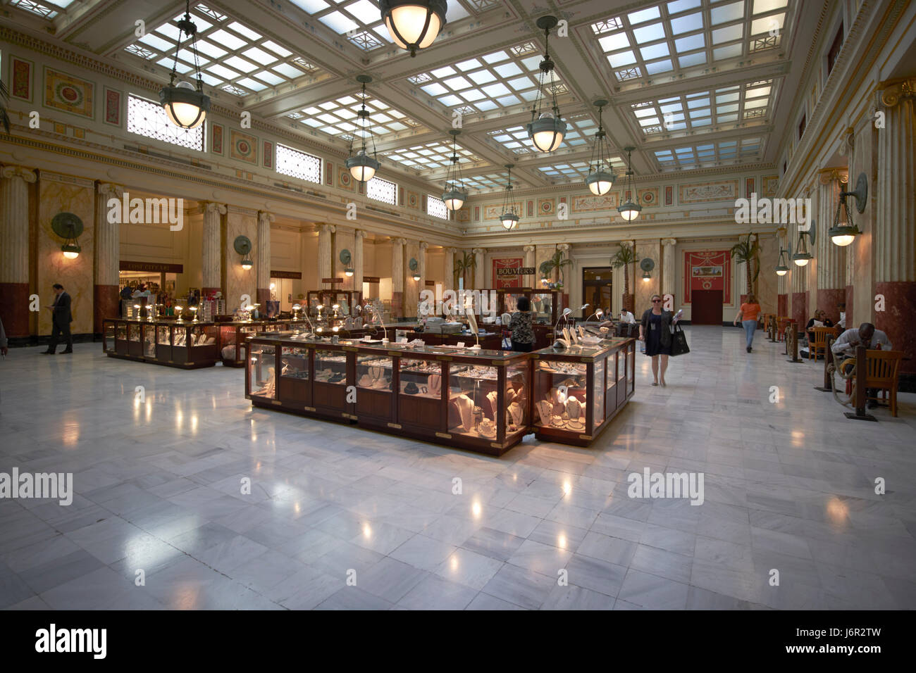 Des boutiques de la gare Union Station à Washington DC USA Banque D'Images