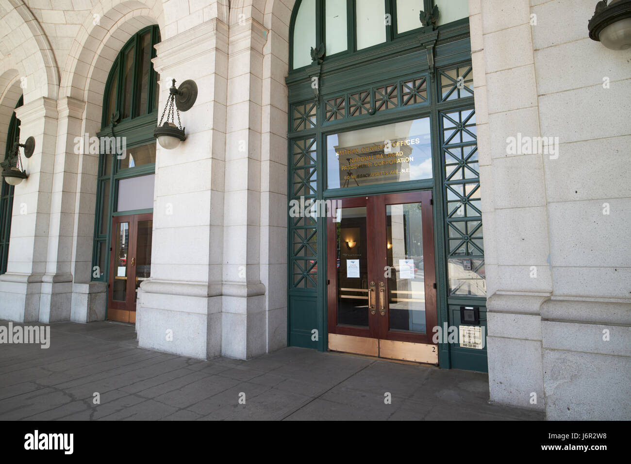 Siège et bureaux de l'Amtrak Union station gare Washington DC USA Banque D'Images