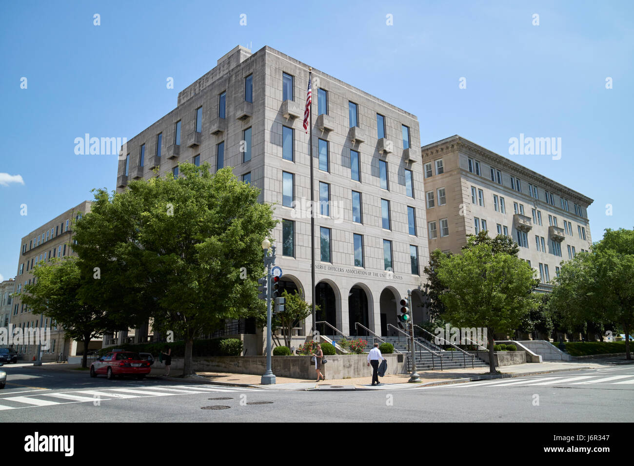Association des officiers de réserve d'Amérique minuteman memorial building Washington DC USA Banque D'Images