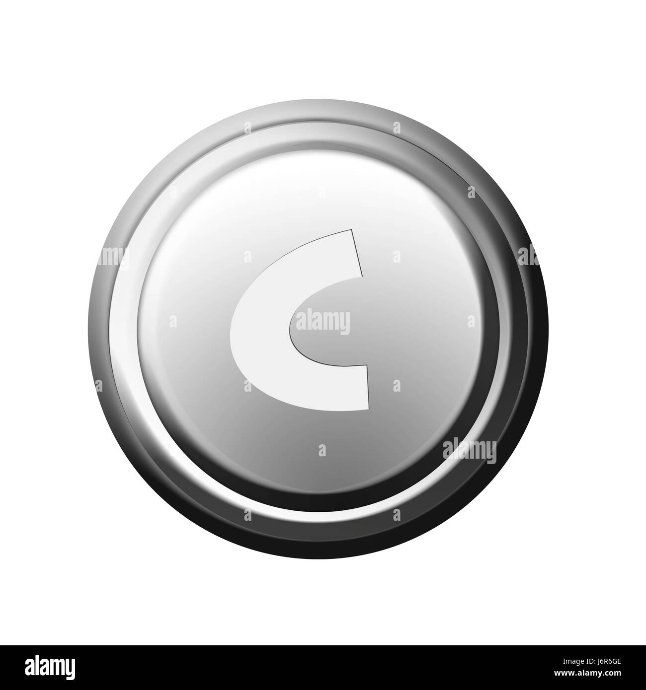 Bouton avec lettre c Banque D'Images