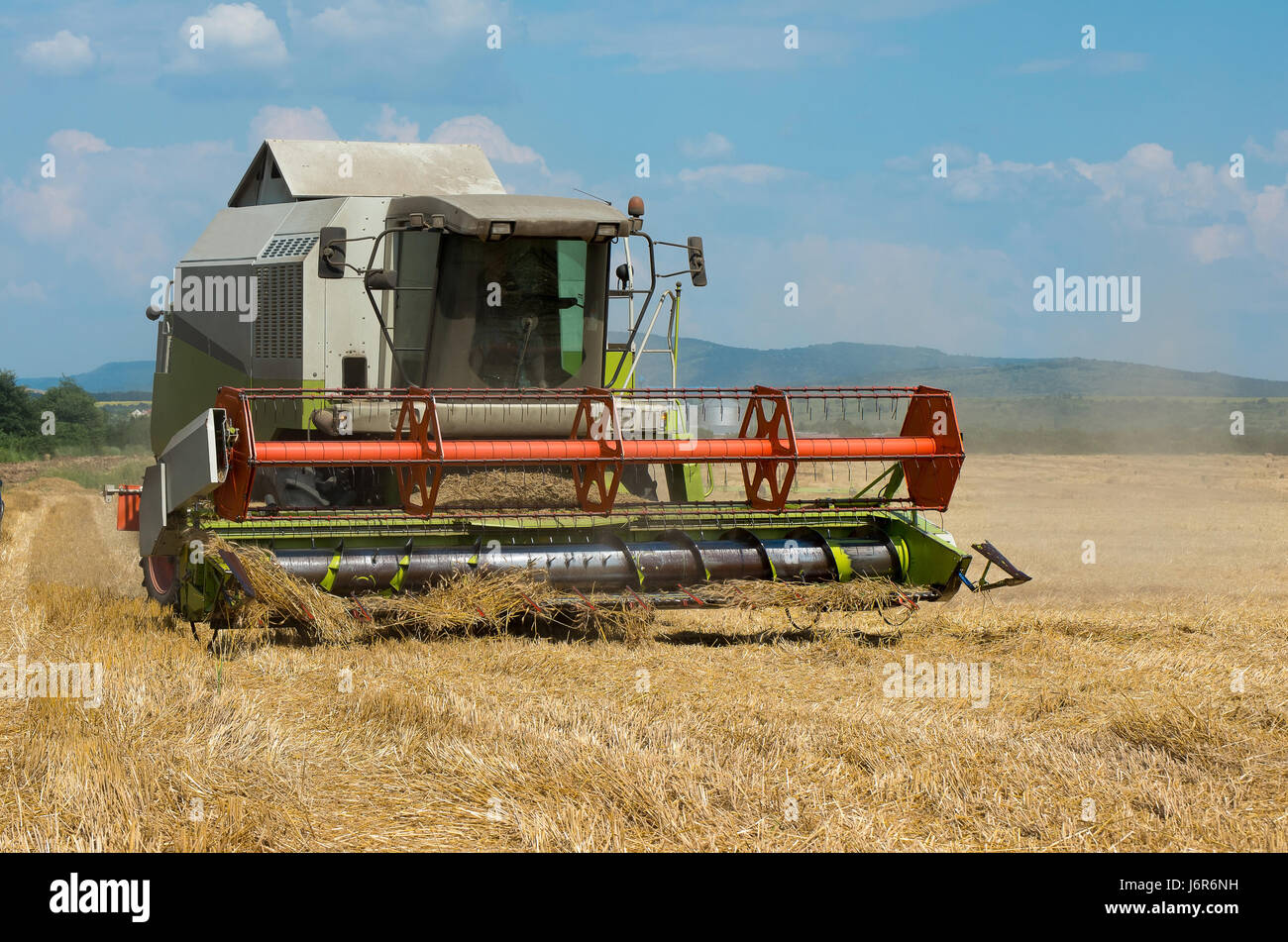 Combiner la récolte du blé. La récolte. Banque D'Images