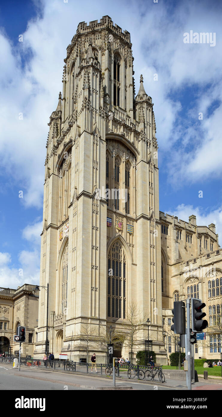 Wills Memorial Building, Queens Road, Bristol construit 1915-25 Université de Bristol Tower Banque D'Images