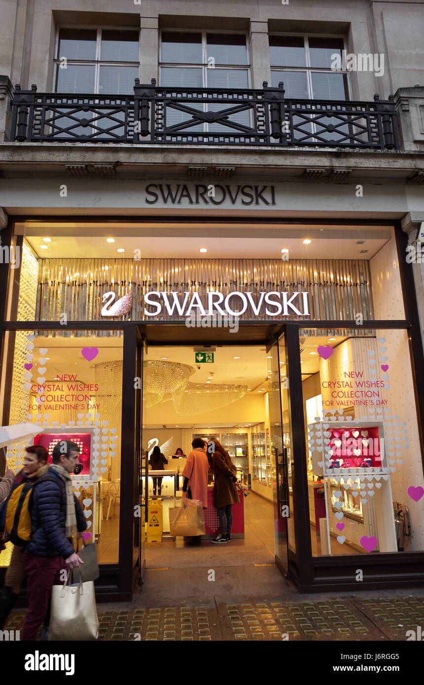 Boutique Swarovski sur Regent Street, London, UK Banque D'Images