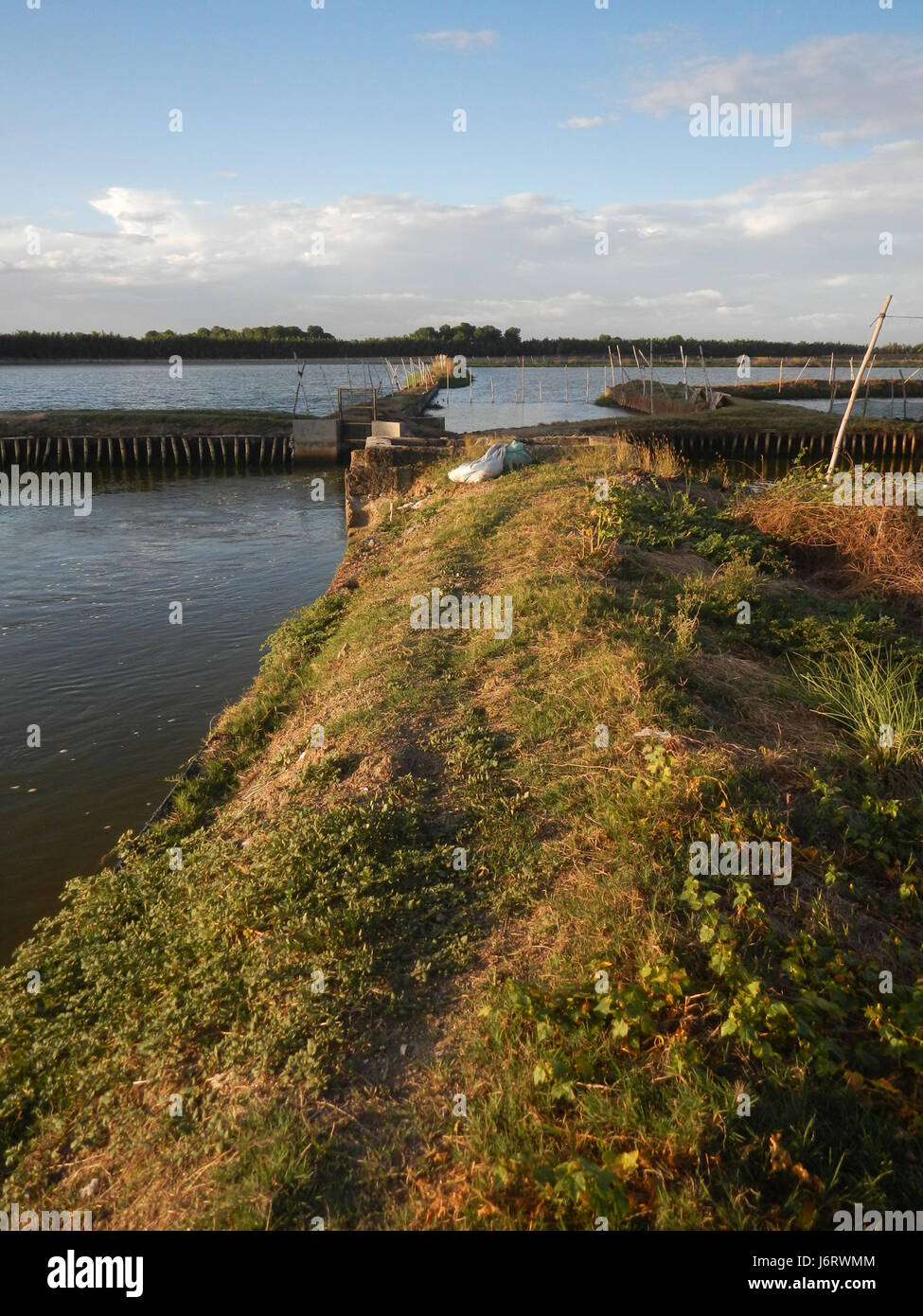 Cette image représente les rives du Panasahan et de San Nicolas dans le district de Malolos à Bulakan, aux Philippines, mettant en évidence le système fluvial du regionâ€™ et la géographie locale. La zone fait partie du district de la rivière Pampanga. Banque D'Images
