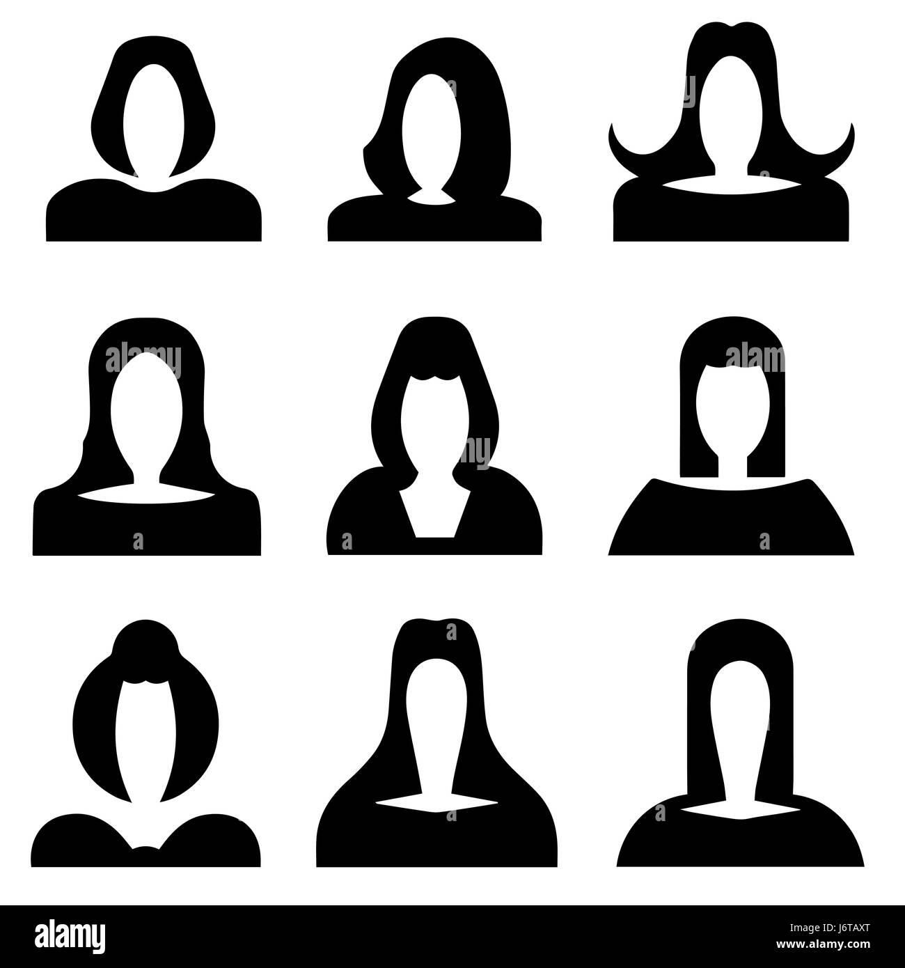 Femme noir et blanc sans visage vecteur Banque de photographies et d ...