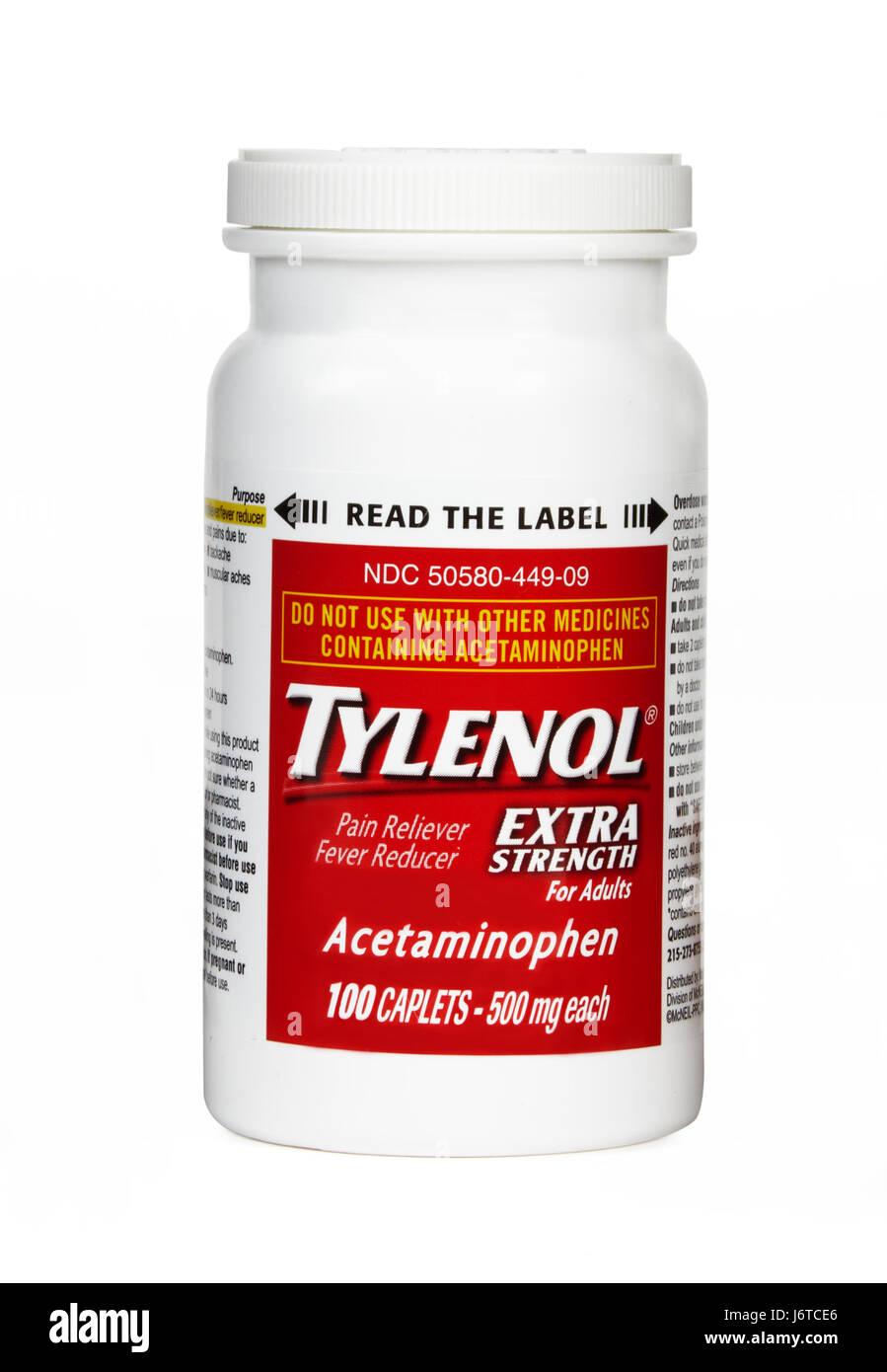 Tylenol extra fort Banque D'Images