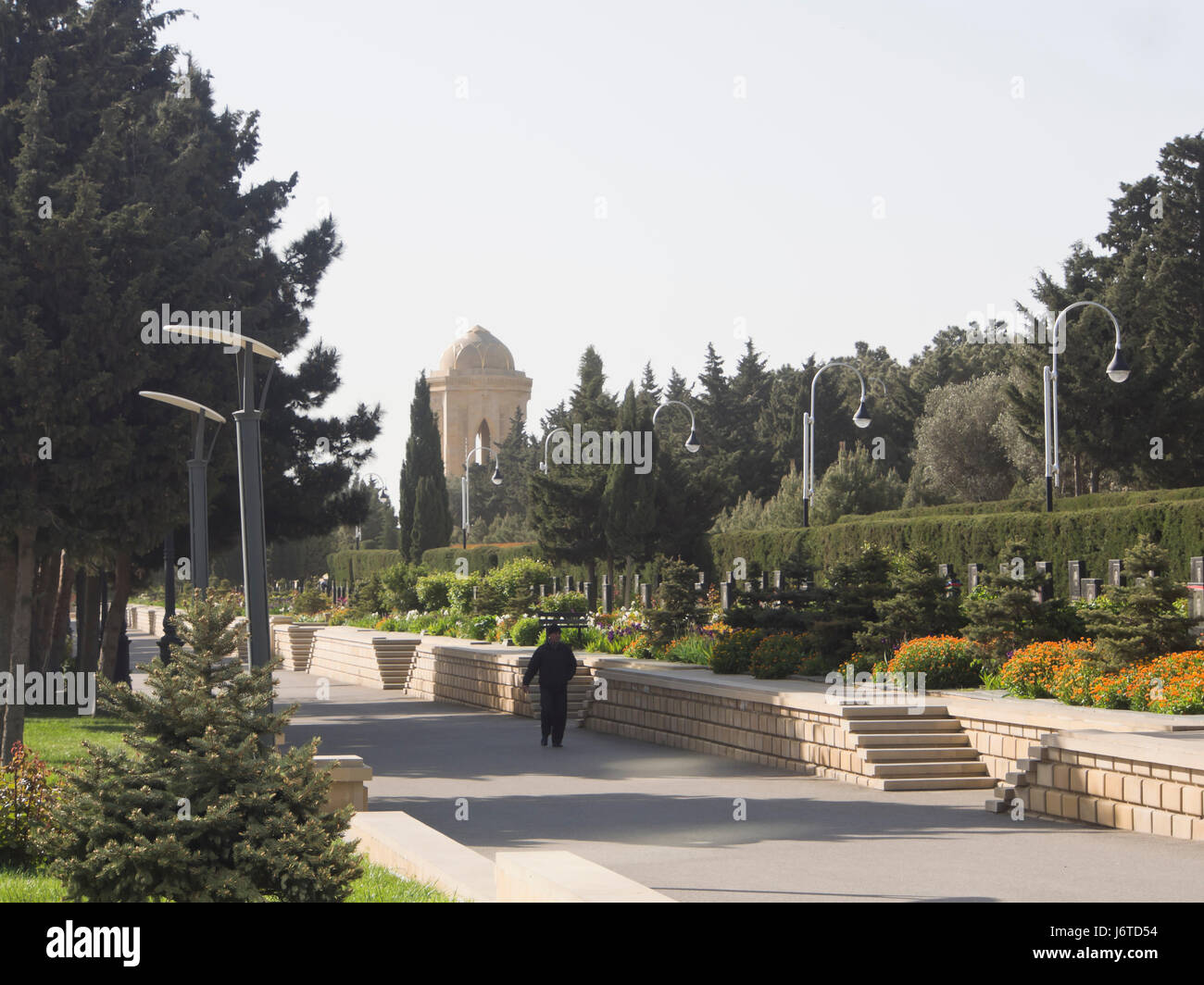 Martyrs' Lane, cimetière et mémorial à Bakou en Azerbaïdjan, tombes a du noir janvier 1990 et jusqu'en 1994 la guerre du Haut-Karabakh Banque D'Images