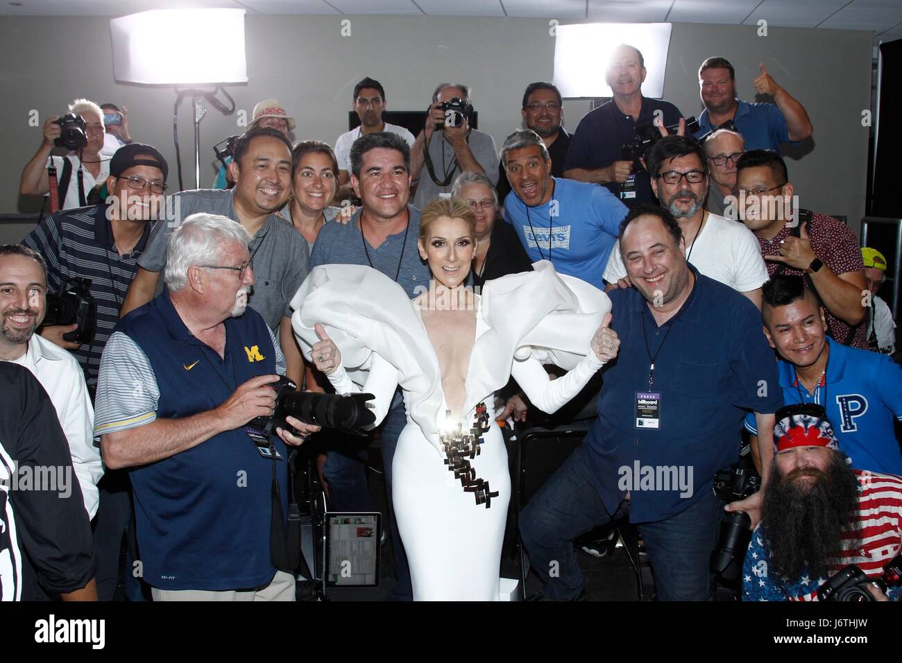 Las Vegas, NV, USA. 21 mai, 2017. Céline Dion dans la salle de presse pour Billboard Music Awards 2017 - Salle de presse, T-Mobile Arena, Las Vegas, NV 21 Mai, 2017. Credit : JA/Everett Collection/Alamy Live News Banque D'Images