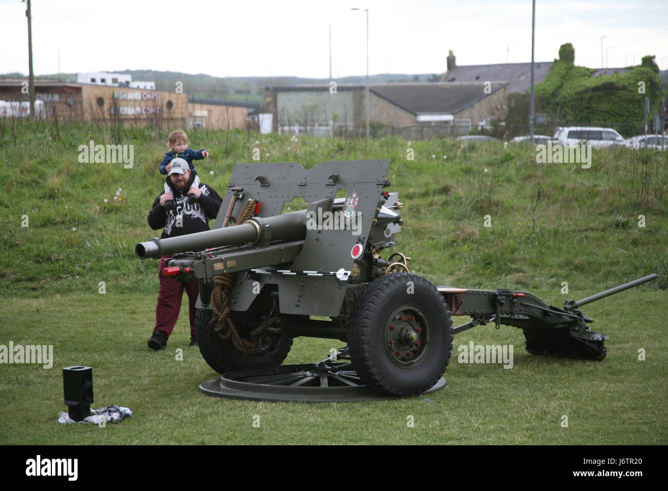 Batterie Blyth Goes to War Re-enactment événement à batterie d'artillerie de défense, Blyth, Northumberland, Angleterre Banque D'Images