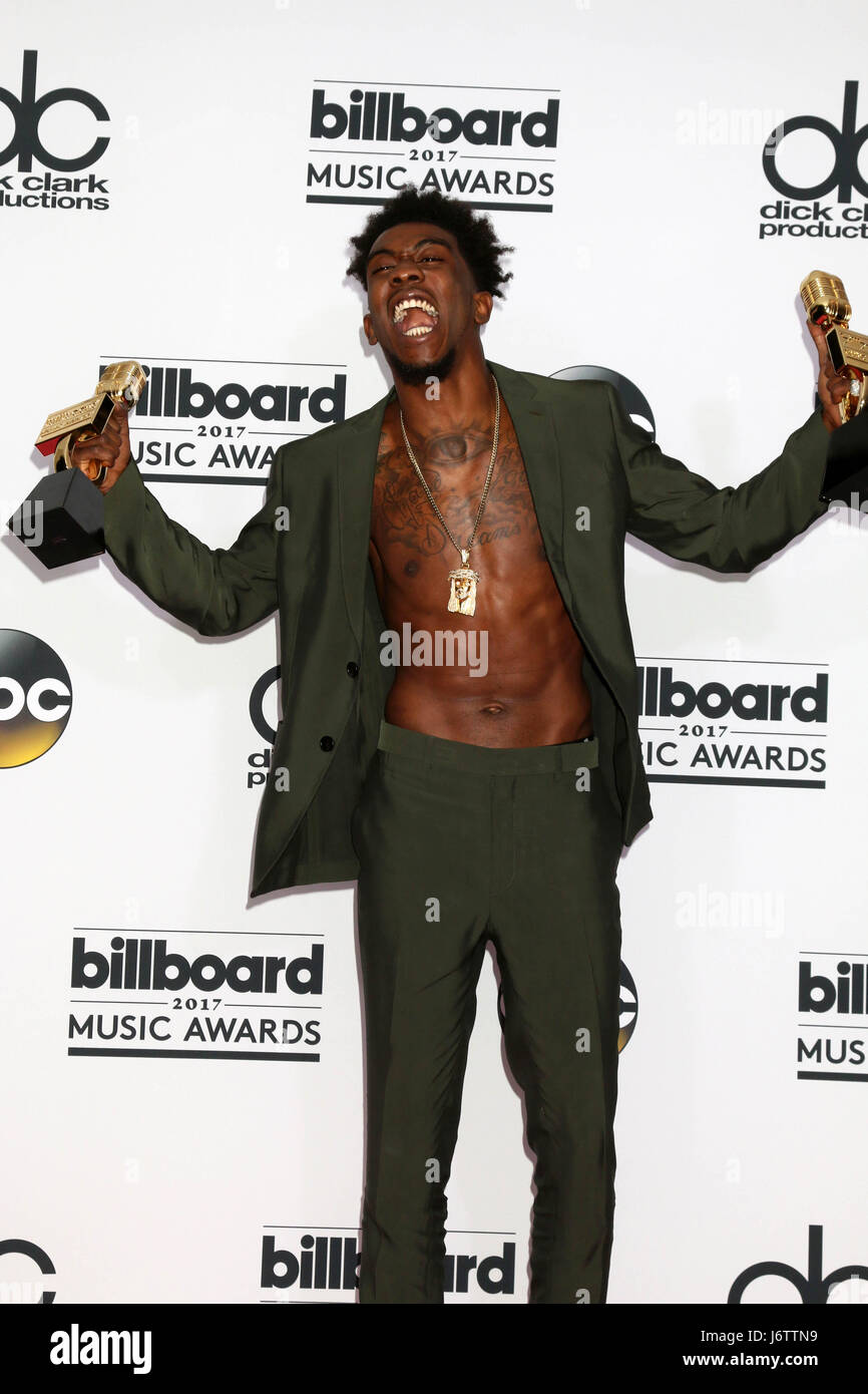 Las Vegas, NV, USA. 21 mai, 2017. Desiigner dans la salle de presse au Billboard Music Awards 2017 à la T-Mobile Arena de Las Vegas, Nevada le 21 mai 2017. Crédit : David Edwards/media/Alamy Punch Live News Banque D'Images