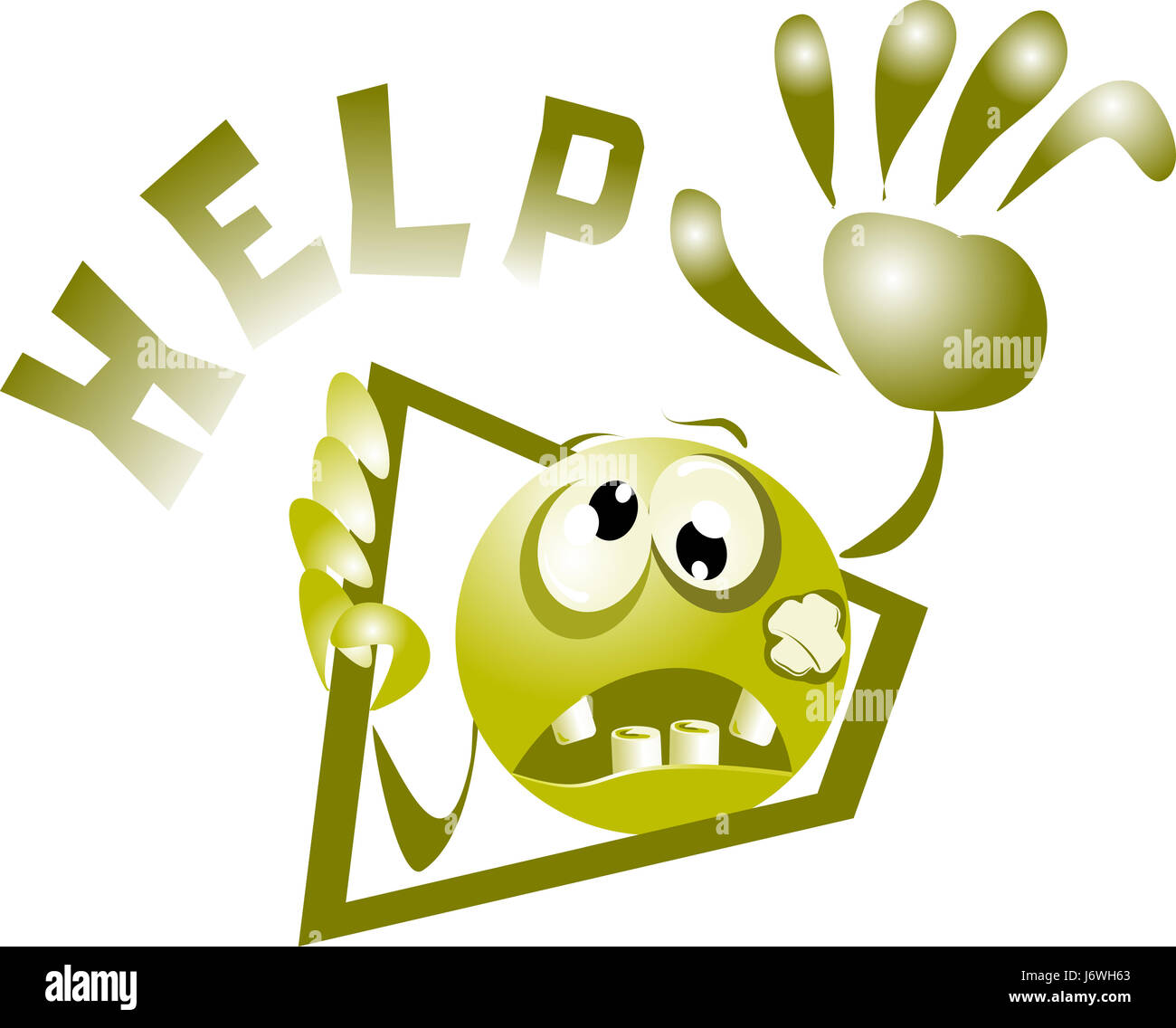 Brainstorming dessin animé abstrait virus ballon bubble guy conversation talk Banque D'Images