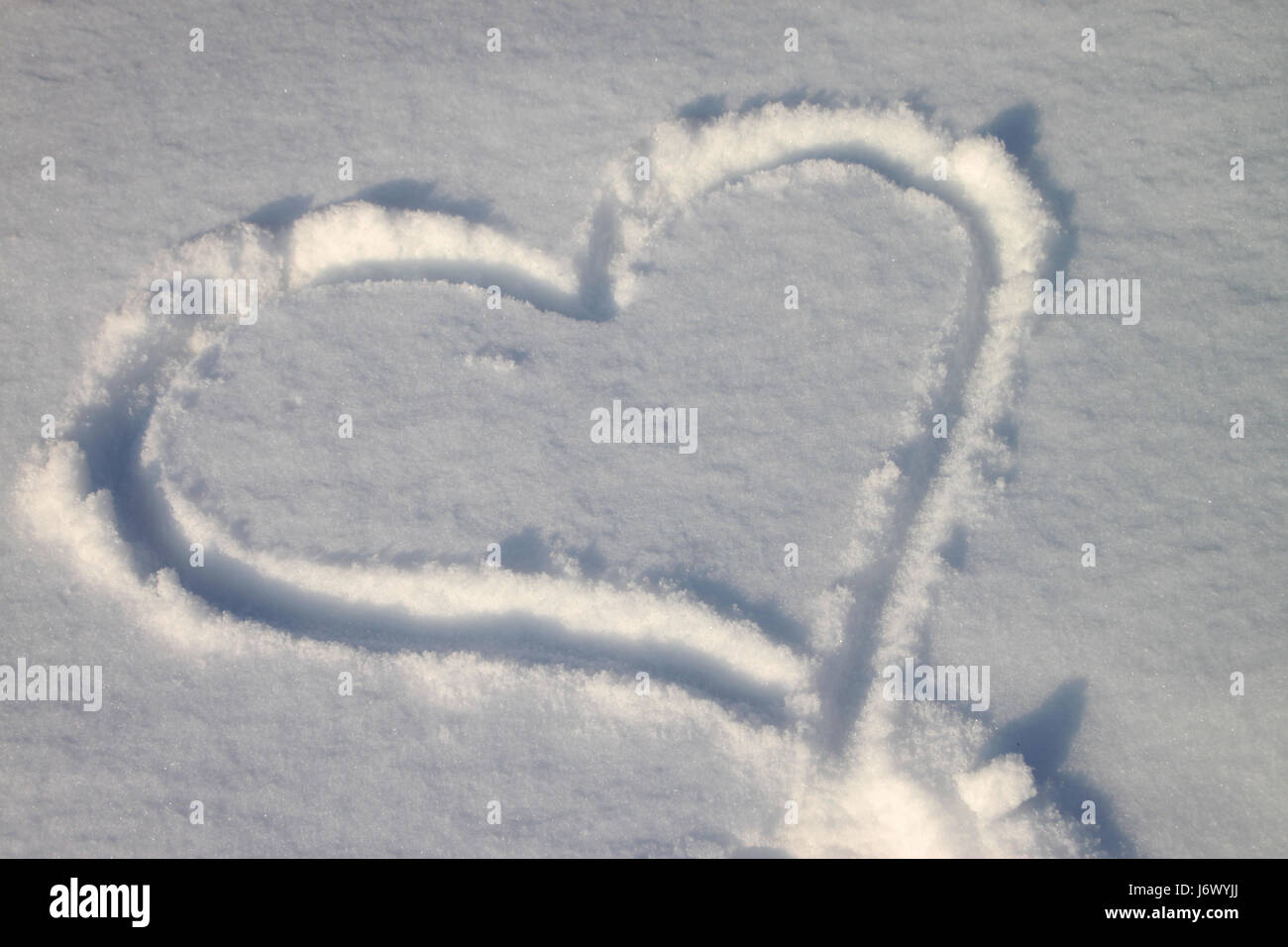 Declaration D Amour Dans La Neige Photo Stock Alamy