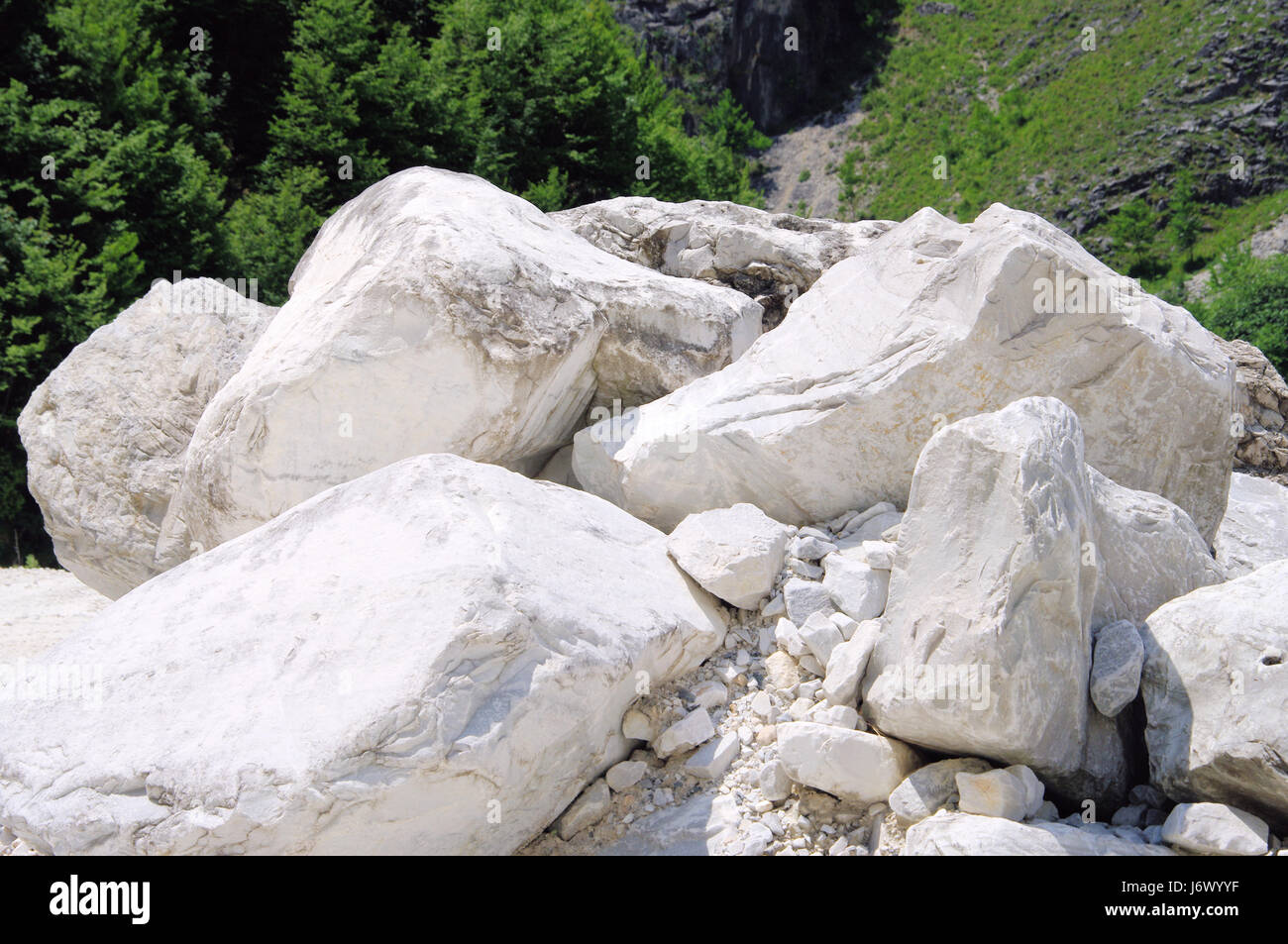 Carrière de marbre de Carrare - Fosse en pierres de marbre de Carrare 08 Banque D'Images