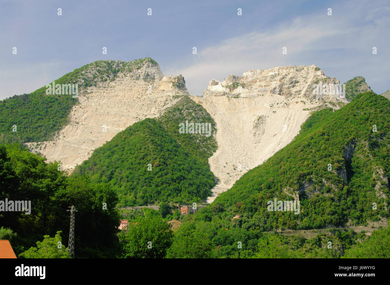 Carrière de marbre de Carrare - Fosse en pierres de marbre de Carrare 10 Banque D'Images